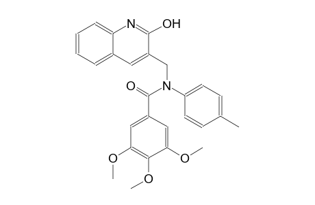 N-[(2-hydroxy-3-quinolinyl)methyl]-3,4,5-trimethoxy-N-(4-methylphenyl)benzamide