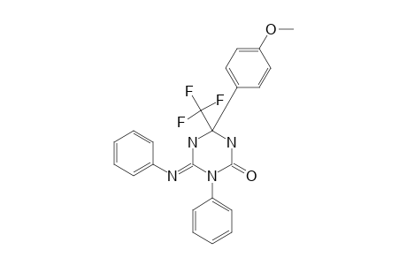 2-(4-METHOXYPHENYL)-2-TRIFLUOROMETHYL-4-OXO-6-PHENYLIMINOPERHYDRO-1,3,5-TRIAZINE