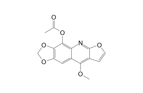 1,3-Dioxolo[4,5-g]furo[2,3-b]quinolin-4-ol, 9-methoxy-, acetate (ester)