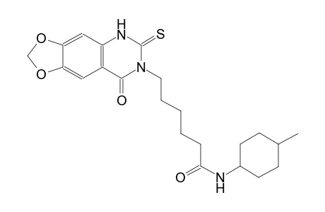 [1,3]dioxolo[4,5-g]quinazoline-7-hexanamide, 5,6,7,8-tetrahydro-N-(4-methylcyclohexyl)-8-oxo-6-thioxo-