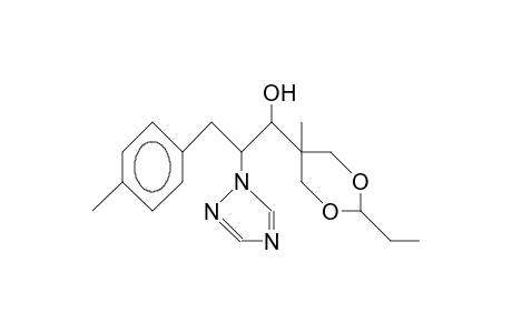 cis-2-Ethyl-5-methyl-5-(1-hydroxy-2-[1,2,4-triazolyl]-3-[4-tolyl]-propyl)-1,3-dioxane diast.A