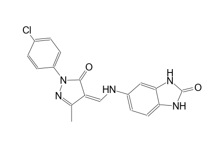 5-({(Z)-[1-(4-chlorophenyl)-3-methyl-5-oxo-1,5-dihydro-4H-pyrazol-4-ylidene]methyl}amino)-1,3-dihydro-2H-benzimidazol-2-one