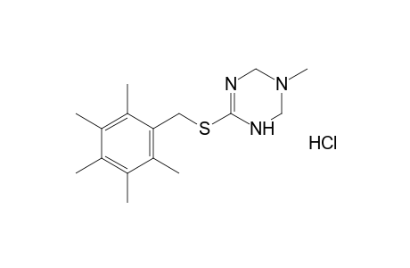3-methyl-6-[(2,3,4,5,6-pentamethylbenzyl)thio ]-1,2,3,4-tetrahydro-s-triazine, monohydrochloride