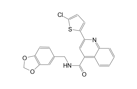 N-(1,3-benzodioxol-5-ylmethyl)-2-(5-chloro-2-thienyl)-4-quinolinecarboxamide