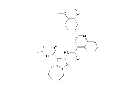 isopropyl 2-({[2-(3,4-dimethoxyphenyl)-4-quinolinyl]carbonyl}amino)-5,6,7,8-tetrahydro-4H-cyclohepta[b]thiophene-3-carboxylate