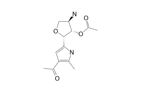 3-ACETYL-5-(2'-O-ACETYL-3'-AMINO-3'-DEOXY-BETA-L-THREOFURANOSYL)-2-METHYLPYRROLE