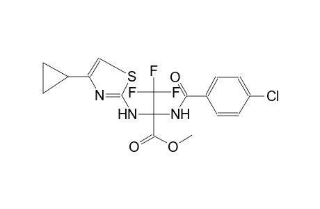 alanine, N-(4-chlorobenzoyl)-2-[(4-cyclopropyl-2-thiazolyl)amino]-3,3,3-trifluoro-, methyl ester