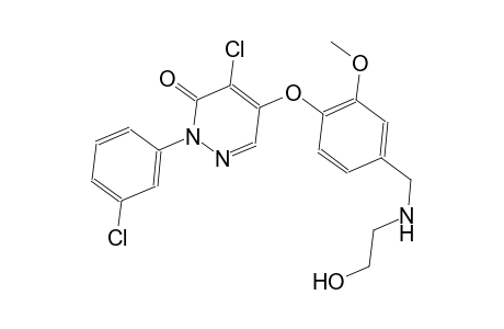 4-chloro-2-(3-chlorophenyl)-5-(4-{[(2-hydroxyethyl)amino]methyl}-2-methoxyphenoxy)-3(2H)-pyridazinone