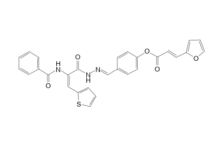3-Furan-2-yl-acrylic acid 4-[(2-benzoylamino-3-thiophen-2-yl-acryloyl)-hydrazonomethyl]-phenyl ester