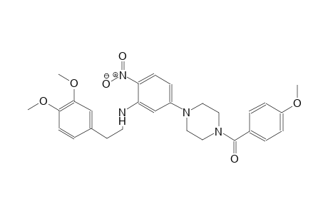benzeneethanamine, 3,4-dimethoxy-N-[5-[4-(4-methoxybenzoyl)-1-piperazinyl]-2-nitrophenyl]-