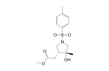 trans-4-[(Methoxycarbonyl)methyl]-3-methyl-1-p(toluenesulfonyl)pyrrolidin-3-ol
