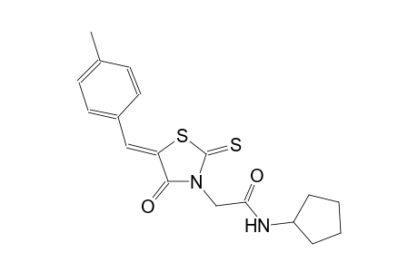 3-thiazolidineacetamide, N-cyclopentyl-5-[(4-methylphenyl)methylene]-4-oxo-2-thioxo-, (5Z)-