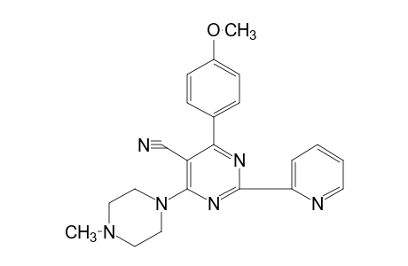 4-(p-METHOXYPHENYL)-6-(4-METHYL-1-PIPERAZINYL)-2-(2-PYRIDYL)-5-PYRIMIDINECARBONITRILE