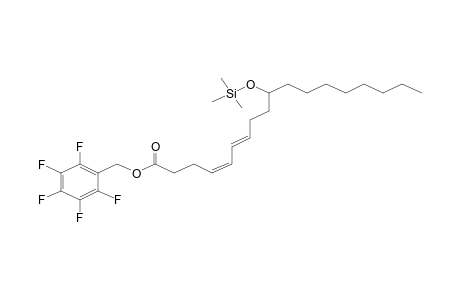 10-hydroxy-4,6-octadecenoic acid PFB/TMS derivative
