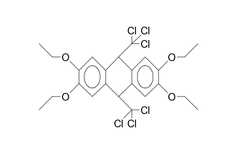 cis-9,10-Bis(trichloromethyl)-2,3,6,7-tetraethoxy-9,10-dihydro-anthracene