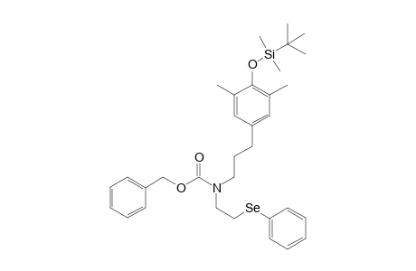 1-[(tert-Butyldimethylsilyl)oxy]-2,6-dimethyl-4-[3-N-(benzyloxycarbonyl)-N-(2-phenylseleno)ethyl]amino]propyl]benzene
