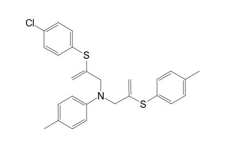 N-(2'-(4-chlorophenyl)thio-2'-propenyl)-N-(2''-para-tolylthio-2''-propenyl)-para-toluidine