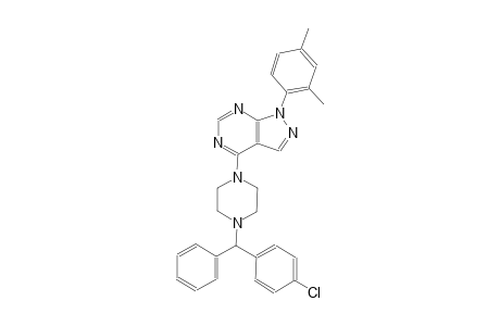 1H-pyrazolo[3,4-d]pyrimidine, 4-[4-[(4-chlorophenyl)phenylmethyl]-1-piperazinyl]-1-(2,4-dimethylphenyl)-