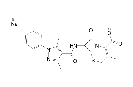 sodium 7-{[(3,5-dimethyl-1-phenyl-1H-pyrazol-4-yl)carbonyl]amino}-3-methyl-8-oxo-5-thia-1-azabicyclo[4.2.0]oct-2-ene-2-carboxylate