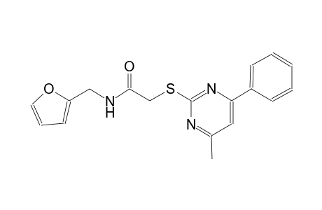 N-(2-furylmethyl)-2-[(4-methyl-6-phenyl-2-pyrimidinyl)sulfanyl]acetamide