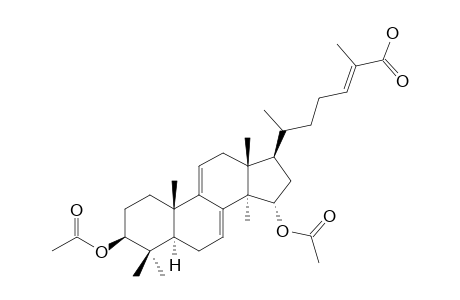 GANODERMIC-ACID-S;LANOSTA-7,9(11),24-TRIEN-3-BETA,15-ALPHA-DIACETOXY-26-OIC-ACID