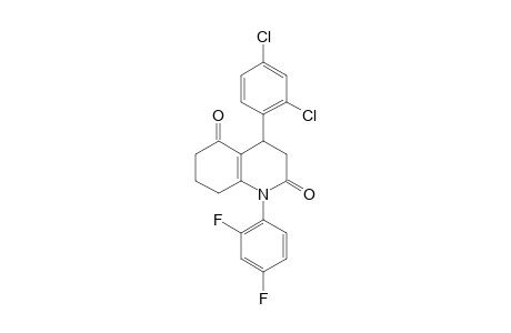 1-[2,4-bis(fluoranyl)phenyl]-4-(2,4-dichlorophenyl)-4,6,7,8-tetrahydro-3H-quinoline-2,5-dione