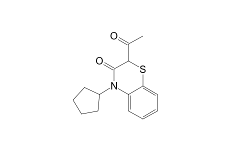 2-acetyl-4-cyclopentyl-1,4-benzothiazin-3-one