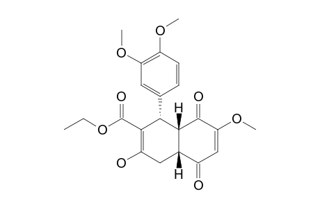 6-ETHOXYCARBONYL-5-(3,4-DIMETHOXYPHENYL)-7-HYDROXY-3-METHOXY-1A,4A,5,8-TETRAHYDRO-1,4-NAPHTHOQUINONE