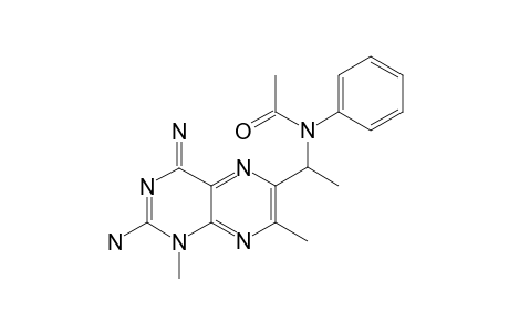 1-METHYL-2-AMINO-6-(N-ACETYLANILINO)-ETHYL-7-METHYLPTERIDIN-4(1H)-IMINE
