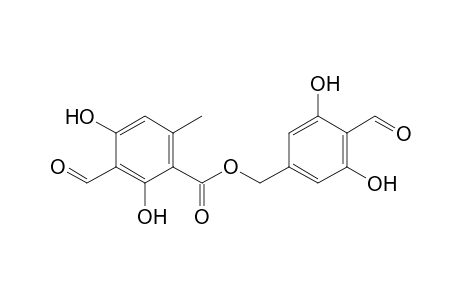 Benzoic acid, 3-formyl-2,4-dihydroxy-6-methyl-, (4-formyl-3,5-dihydroxyphenyl)methyl ester