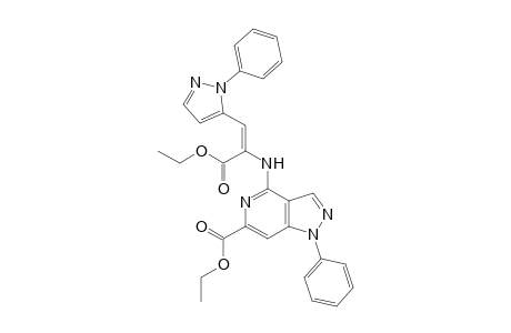 6-Ethoxycarbonyl-1-phenyl-4-[2-(1-phenyl-5-pyrazolyl)-1-(ethoxycarbonyl)ethenylamino]-1H-pyrazolo[4,3-c]pyridine