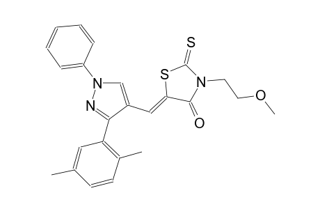 (5Z)-5-{[3-(2,5-dimethylphenyl)-1-phenyl-1H-pyrazol-4-yl]methylene}-3-(2-methoxyethyl)-2-thioxo-1,3-thiazolidin-4-one
