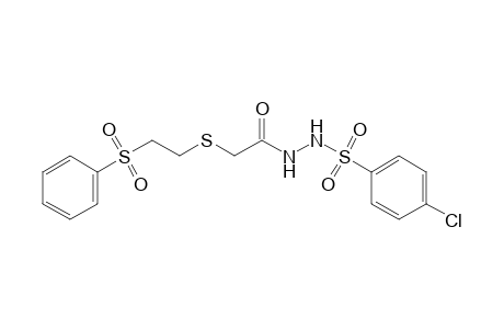 1-[(p-chlorophenyl)sulfonyl]-2-{{[2-(phenylsulfonyl)ethyl]thio}acetyl}hydrazine