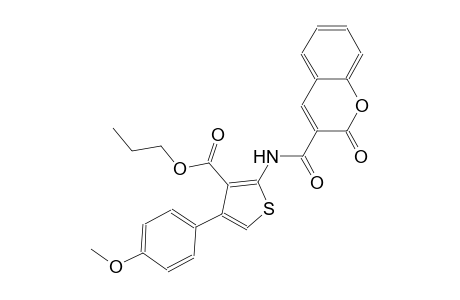 propyl 4-(4-methoxyphenyl)-2-{[(2-oxo-2H-chromen-3-yl)carbonyl]amino}-3-thiophenecarboxylate