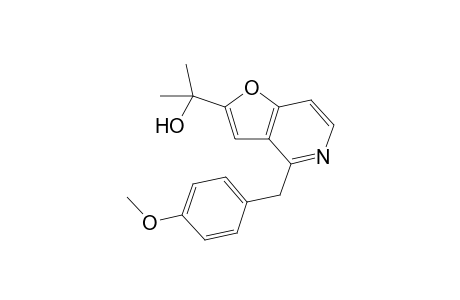 2-[.alpha.-Hydroxy-.alpha.-methylethyl)-4-(4'-methoxybenzyl)furo[3,2-c]pyridine