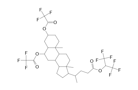 Hexafluoroisopropyl 3.alpha.,6.alpha.-bis(trifluoroacetoxy)-5.beta.-cholan-24-oate