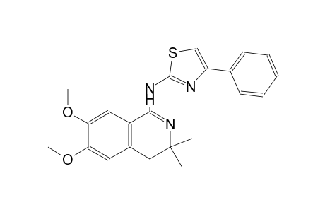 6,7-dimethoxy-3,3-dimethyl-N-(4-phenyl-1,3-thiazol-2-yl)-3,4-dihydro-1-isoquinolinamine