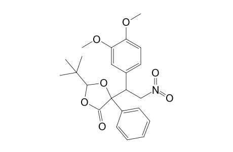 2-tert-Butyl-5-phenyl-5-[2-nitro-1-(3,4-dimethoxyphenyl)ethyl]-1,3-dioxolan-4-one