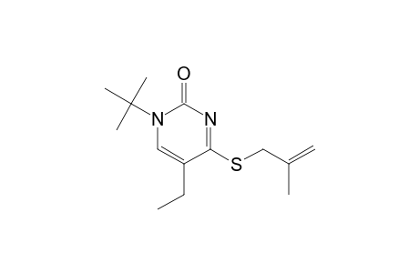 2(1H)-Pyrimidinone, 1-(1,1-dimethylethyl)-5-ethyl-4-[(2-methyl-2-propenyl)thio]-