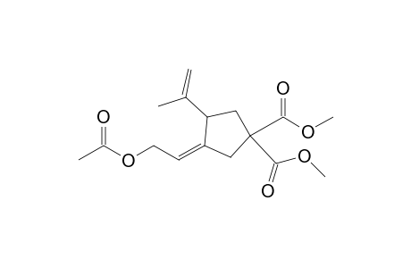 (3Z)-3-(2-acetoxyethylidene)-4-isopropenyl-cyclopentane-1,1-dicarboxylic acid dimethyl ester
