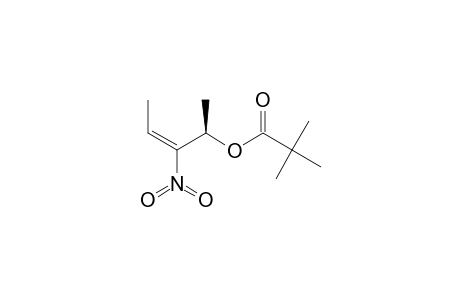 Propanoic acid, 2,2-dimethyl-, 1-methyl-2-nitro-2-butenyl ester, [R-(E)]-