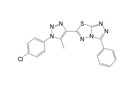 6-(1-p-Chlorophenyl-5-methyl-1,2,3-triazol-4-yl)-3-phenyl-s-triazolo[3,4-b]1,3,4-thiadiazole