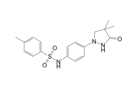 Benzenesulfonamide, N-[4-(4,4-dimethyl-3-oxo-1-pyrazolidinyl)phenyl]-4-methyl-