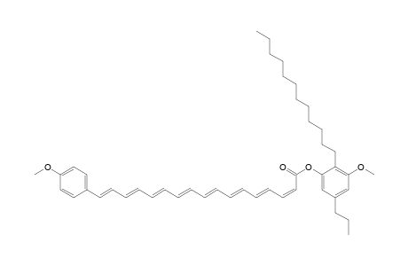 2,4,6,8,10,12,14,16-Heptadecaoctaenoic acid, 17-(4-methoxyphenyl)-, 2-dodecyl-3-methoxy-5-propylphenyl ester