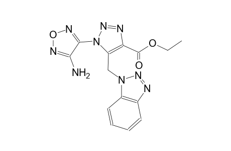 1H-1,2,3-triazole-4-carboxylic acid, 1-(4-amino-1,2,5-oxadiazol-3-yl)-5-(1H-1,2,3-benzotriazol-1-ylmethyl)-, ethyl ester
