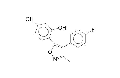 30methyl-4-(4-fluorophenyl)-5-(2,4-dihydroxyphenyl)isoxazole