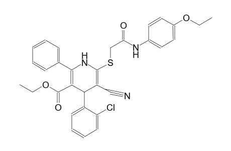 ethyl 4-(2-chlorophenyl)-5-cyano-6-{[2-(4-ethoxyanilino)-2-oxoethyl]sulfanyl}-2-phenyl-1,4-dihydro-3-pyridinecarboxylate