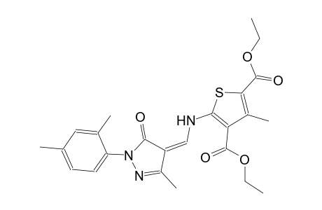 2,4-thiophenedicarboxylic acid, 5-[[(Z)-[1-(2,4-dimethylphenyl)-1,5-dihydro-3-methyl-5-oxo-4H-pyrazol-4-ylidene]methyl]amino]-3-methyl-, diethyl