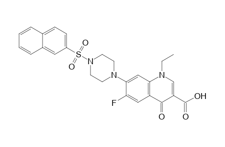 1-Ethyl-6-fluoro-7-(4-(naphthalen-2-ylsulfonyl)piperazin-1-yl)-4-oxo-1,4-dihydroquinoline-3-carboxylic acid