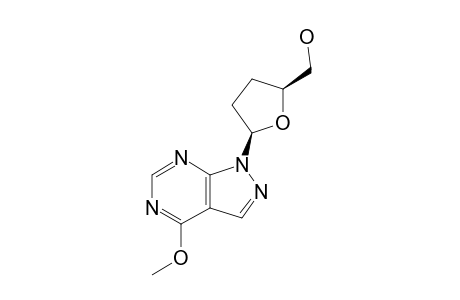 4-METHOXY-PYRAZOLO-[3,4-D]-PYRIMIDINE-2',3'-DIDEOXYRIBONUCLEOSIDE